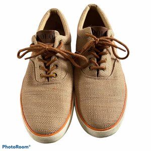 Polo Ralph Lauren Brown Lace Canvas Faxon Low Shoe